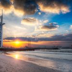 Burj Al Arab Sunset From Jumeirah Beach
