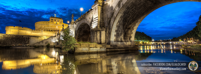 Free Facebook Timeline Cover Under Ponte Sant'Angelo - BlameTheMonkey.com