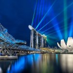 Marina Bay Sands and The Helix Bridge - (Singapore)