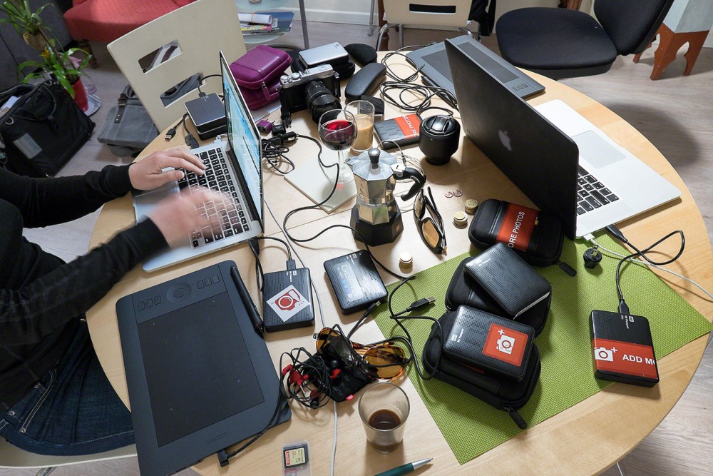 What our "office" in France looked like.