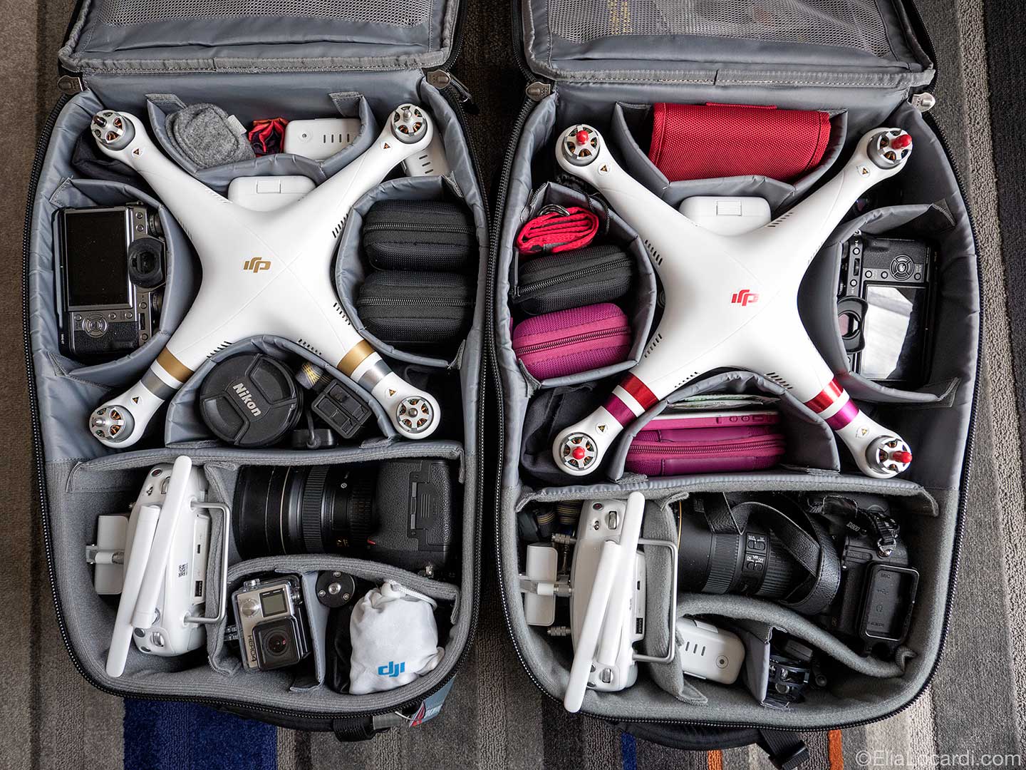 (His and hers travel solutions for the Phantom 3 Professionals.)